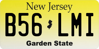 NJ license plate B56LMI