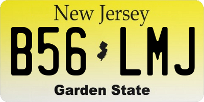 NJ license plate B56LMJ