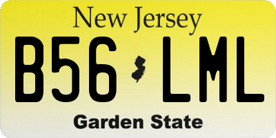 NJ license plate B56LML