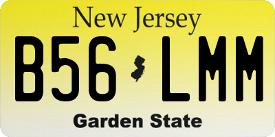 NJ license plate B56LMM