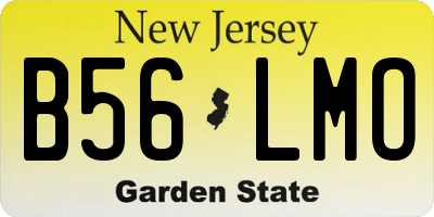 NJ license plate B56LMO