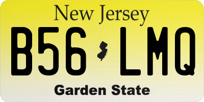 NJ license plate B56LMQ