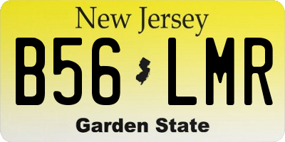 NJ license plate B56LMR