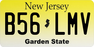 NJ license plate B56LMV