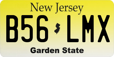 NJ license plate B56LMX