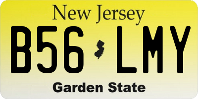 NJ license plate B56LMY