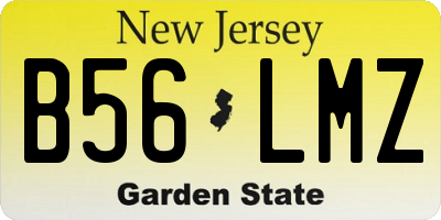 NJ license plate B56LMZ