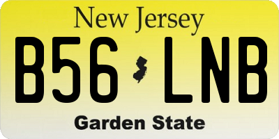 NJ license plate B56LNB