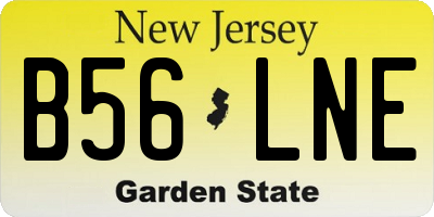 NJ license plate B56LNE