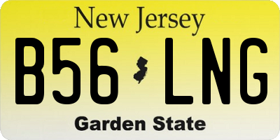 NJ license plate B56LNG