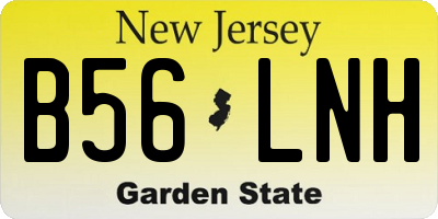 NJ license plate B56LNH
