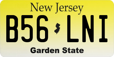 NJ license plate B56LNI