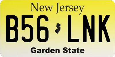 NJ license plate B56LNK
