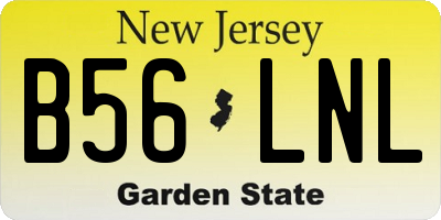 NJ license plate B56LNL