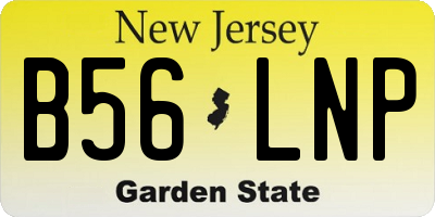 NJ license plate B56LNP