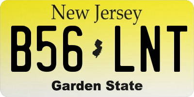 NJ license plate B56LNT