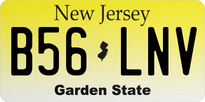 NJ license plate B56LNV