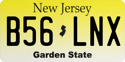 NJ license plate B56LNX