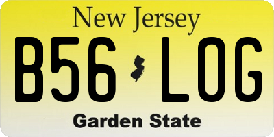 NJ license plate B56LOG