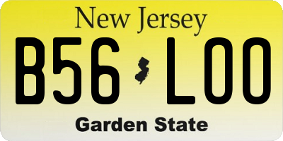 NJ license plate B56LOO