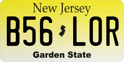 NJ license plate B56LOR