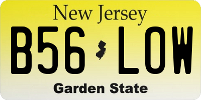 NJ license plate B56LOW