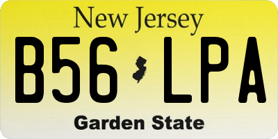 NJ license plate B56LPA