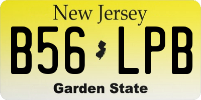 NJ license plate B56LPB