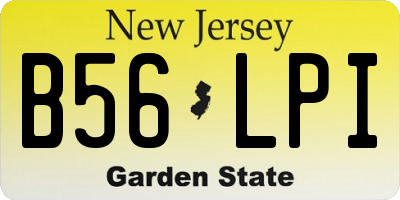 NJ license plate B56LPI