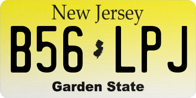 NJ license plate B56LPJ