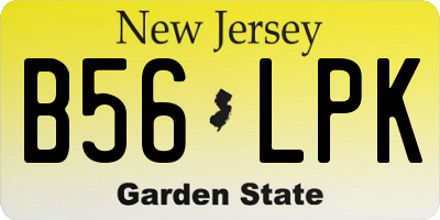 NJ license plate B56LPK