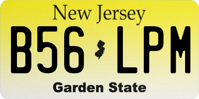 NJ license plate B56LPM
