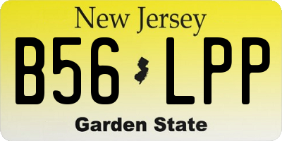 NJ license plate B56LPP