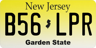 NJ license plate B56LPR