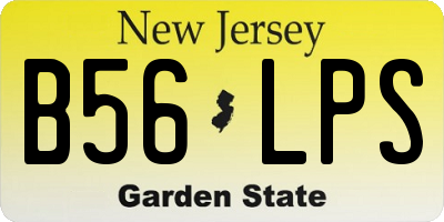 NJ license plate B56LPS