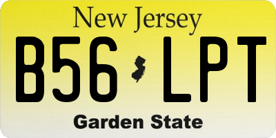 NJ license plate B56LPT