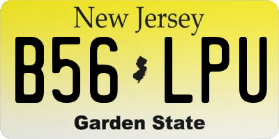 NJ license plate B56LPU