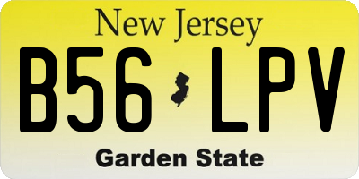 NJ license plate B56LPV