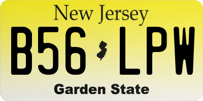 NJ license plate B56LPW