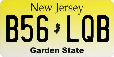 NJ license plate B56LQB