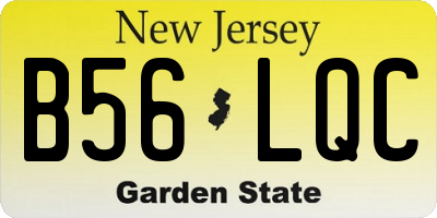 NJ license plate B56LQC