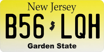 NJ license plate B56LQH
