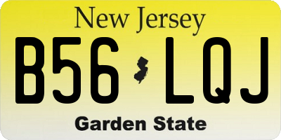 NJ license plate B56LQJ