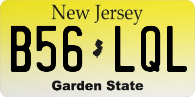 NJ license plate B56LQL