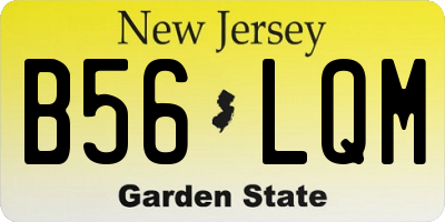 NJ license plate B56LQM