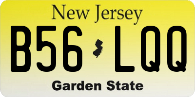 NJ license plate B56LQQ