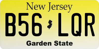 NJ license plate B56LQR