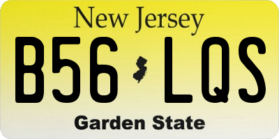 NJ license plate B56LQS