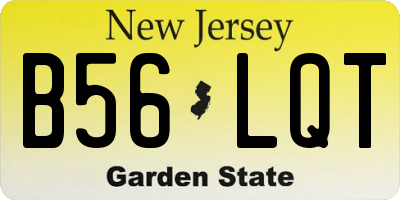 NJ license plate B56LQT