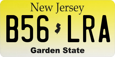 NJ license plate B56LRA